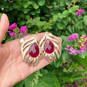 Kendra Scott Elena Earrings in Pink Agate